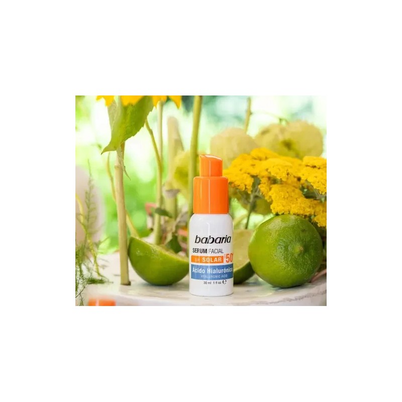 Babaria - Serum Facial Sun Solar Ácido Hialurónico Fps 50+