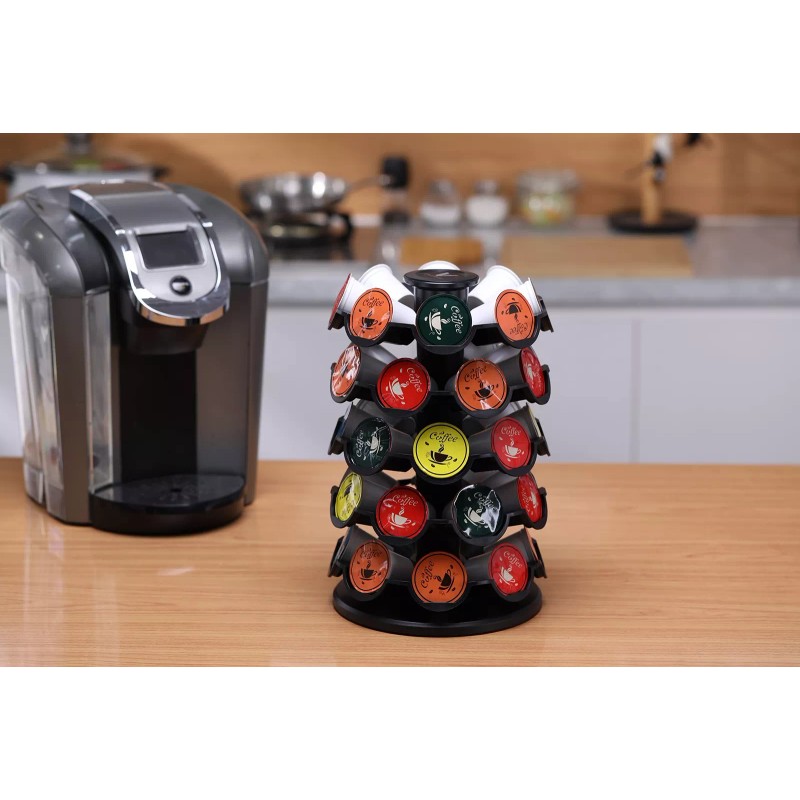 Everie Coffee Pod Storage Carousel Holder Organizer Compatible with 40