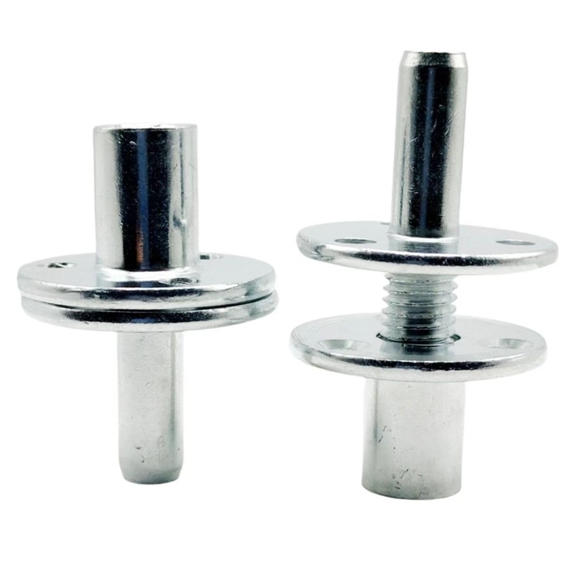 2 Sets M12 Metal Bedpost Connectors Screw-in T-nut Bedpost Connectors