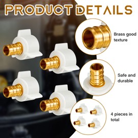 PEX Fittings 1/2" inch X 1/2" PEX Female NPT Threaded Swivel Adapter Brass Crimp Fittings PEX Sink Plumbing Fittings RV PEX Faucet Connector for PEX Tubes (4 Pieces)