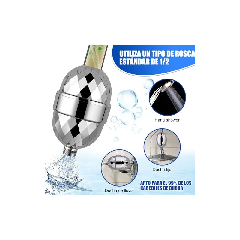 15 Etapas Filtro de Agua para Regadera, Filtro de Ducha