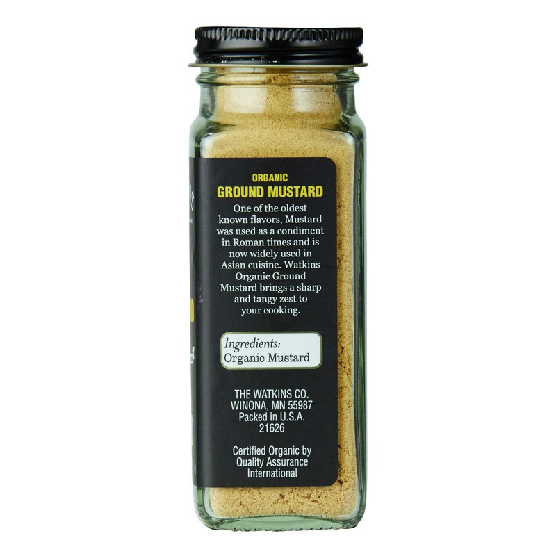 Watkins Gourmet Organic Spice Jar, Ground Mustard, 2.6 oz