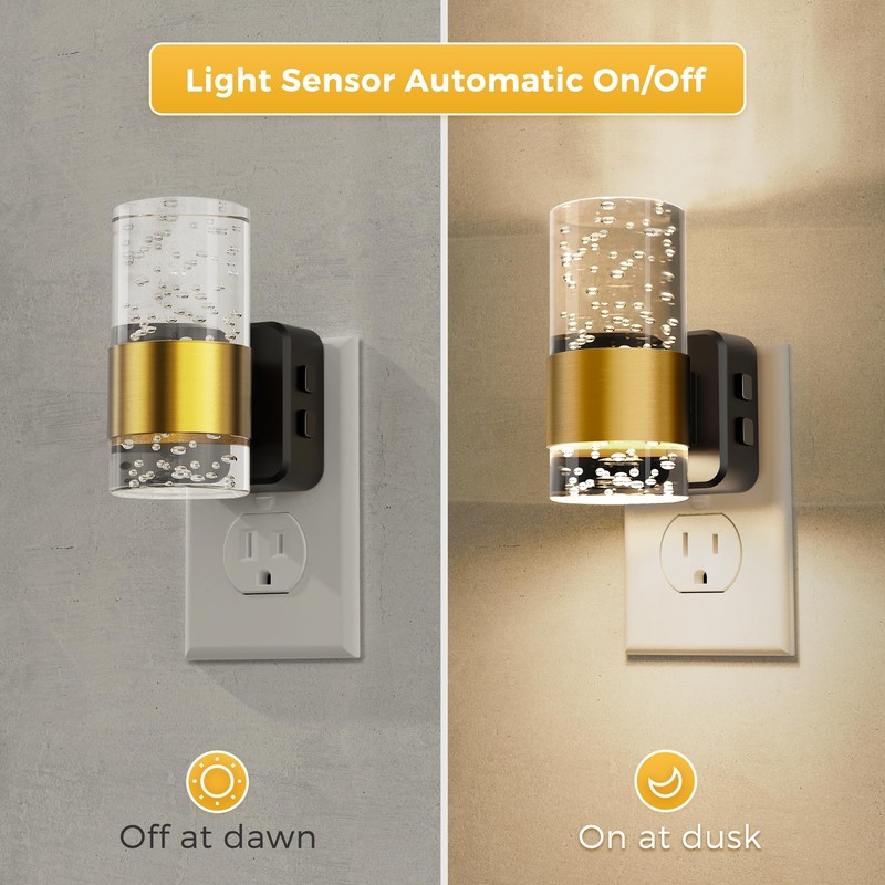 Night Lights Plug into Wall, Dimmable Night Light with Dusk-to-Dawn