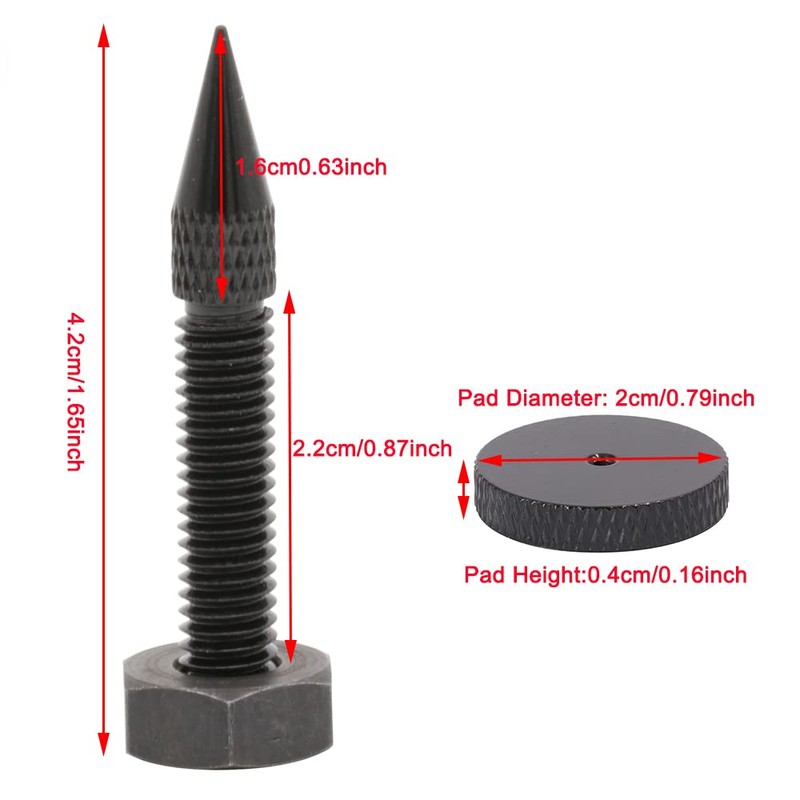 Flushbay 4-Pack Speaker Spikes M6 Black Audio Speaker Insulator Carbon
