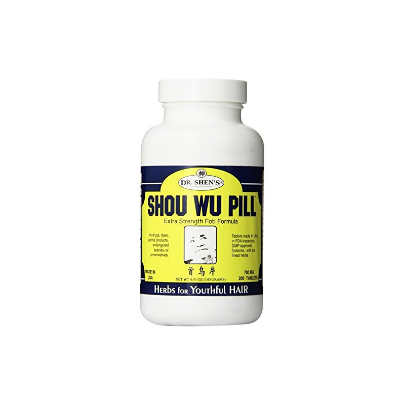 Dr. Shen's Shou Wu Pill (200 Tablets - one Month