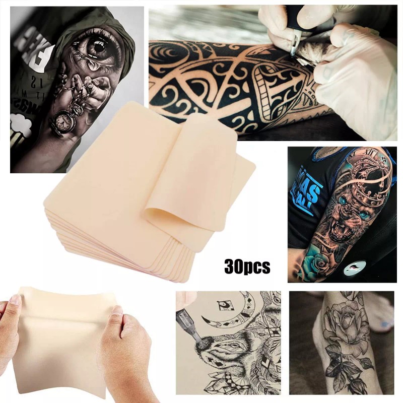 Wnatn 30 Hojas Sintética Practica Tatuar Doble Cara Tatuajes Skin