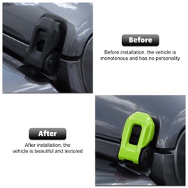RT-TCZ Hood Latch Cover Exterior Hood Lock Brackets ABS Decoration Accessories for Jeep Wrangler JL JLU & Gladiator JT 2018-2022,2PCS (Light green)