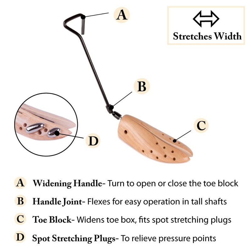 FootFitter Best Professional Boot Stretcher (Men's Medium 9-10.5)