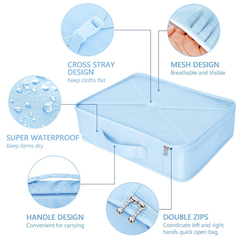 BETLLEMORY Packing Cubes 8 Sets Travel Luggage Organizers with Waterproof