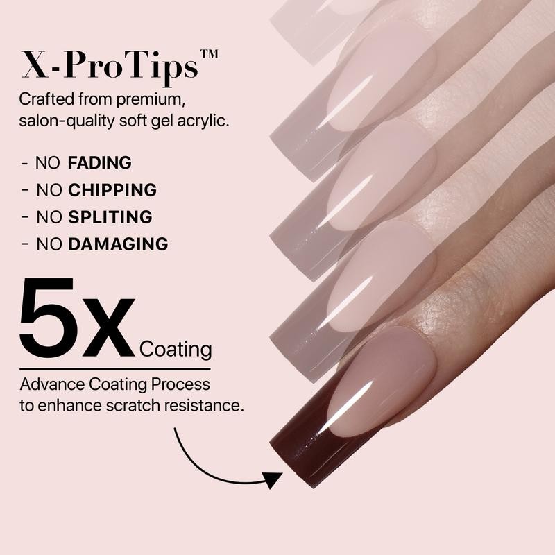 SXC Cosmetics X-Pro Tips French Tip Press on Nails –