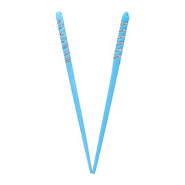 7 inch Long Plastic Hair Sticks with Silver Swirl for Women - Blue