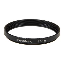 Fotodiox Metal Spacing Ring, Anodized Black 52-52mm