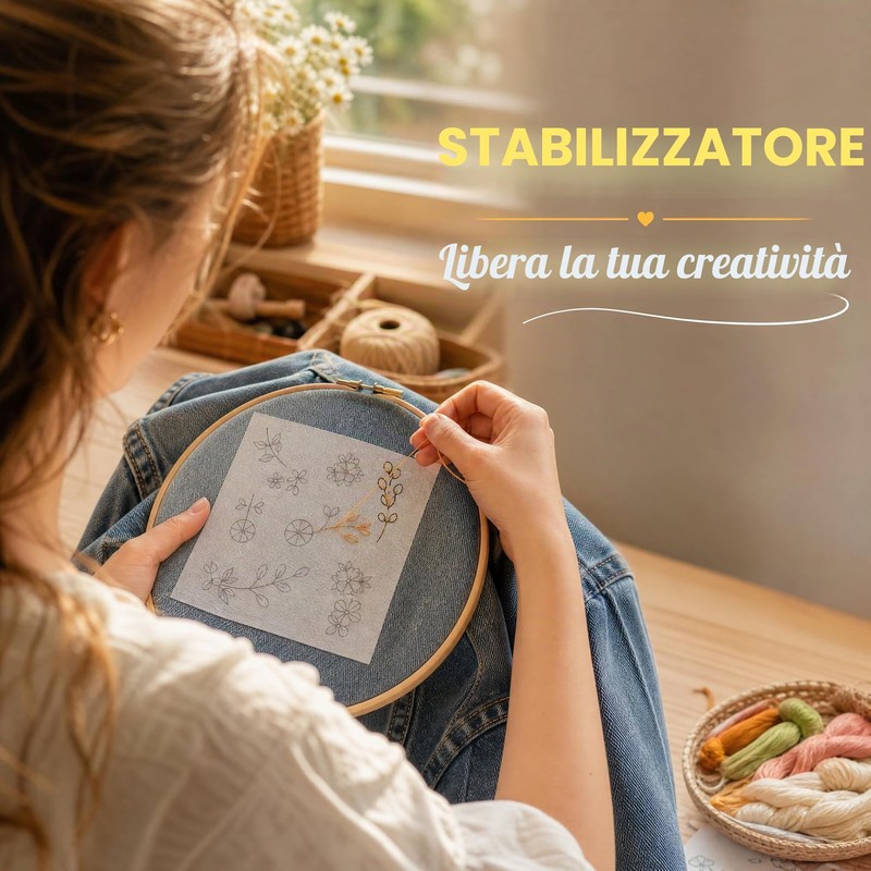 ZORVENIX 12 Fogli di Stabilizzatore per Ricamo Idrosolubile, Formato A4
