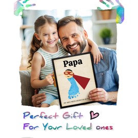 TheGiffter Gifts for Dad, DIY Families, Handprint Dad Gift, Birthday, Best Dad Gift for Christmas, Father's Day, Birthday Gift for Father from Daughter Son