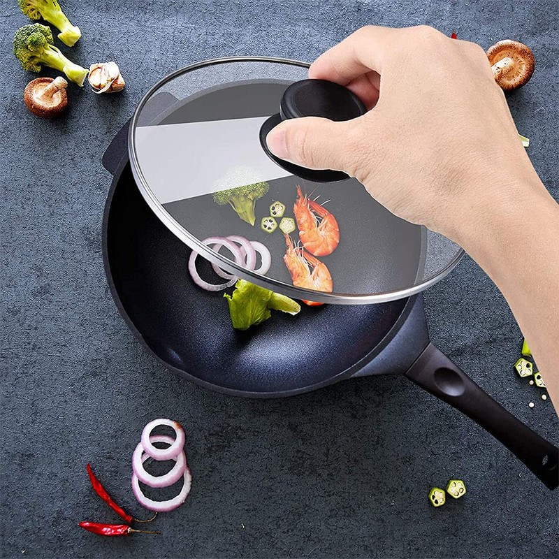 ERFGT 6 x Pot Lid Knobs, Replacement Handle Knobs, Glass