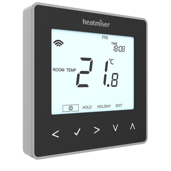 Heatmiser NeoStat Black Programmable Water and Central Heating Thermostat Works