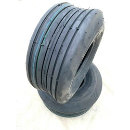 Two 15x6.00-6 Hay Tedder Farm Implement Ag Tire Rib 10 Ply Rate 1015 Lb Capacity 15x6x6, Ideal for Agricultural Implements, Ribbed Design for Optimal Traction