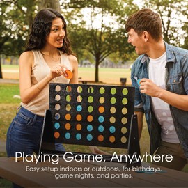 Cipton Gaming 4 in a Row Jumbo Connect Set Game, Great for a Family and Friends Group Games, Connect Colors 4 Across, Includes a Full Size 29.5” Counter Board & 42 Discs, Outdoor & Indoor Games