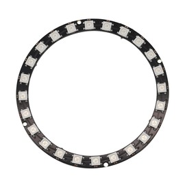 Heevhas WS2812 5050 5V RGB LED Ring 24 LEDs Full Color RGB Light Module Accessories LED Ring Lamp Board for Decoration (Pack of 2)