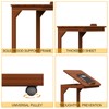 C-Shaped Couch Table, Side Tables with 360° Rotating Wheels, 45°