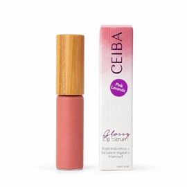 CEIBA Glossy Lip Serum – Aceite Labial con Color e Hidratación | Ácido Hialurónico, Escualeno Vegetal y Vitamina E | Brillo No Pegajoso, Vegano y Cruelty Free | Tono Pink Lavanda, 5 ml