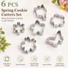 6PCS 3-Inch Flower & Butterfly Cookie Cutters, Stainless Steel