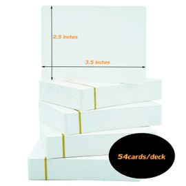 SEETOOOGAMES Blank Playing Cards to Write on - 216pcs Poker Size Game Cards