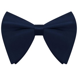 LHXzizizi Oversized Bow Ties for Men, Mens Bow Tie Clip on Bowtie for Men Groom Groomsmen Wedding Party Prom Casual Business (Navy Blue)