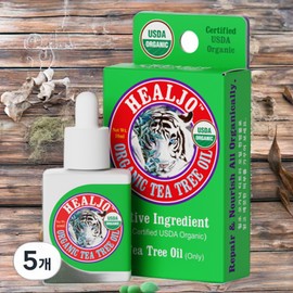 Healjo Aroma Oil Oil Pack Skin Moisturizing Oil Organic Tea Tree Oil 100 USDA Spot Care 5 Pieces 10ml / 힐조 아로마오일 오일팩 피부보습오일 오가닉 티트리 오일 100 USDA 스팟 케어 5개 10ml
