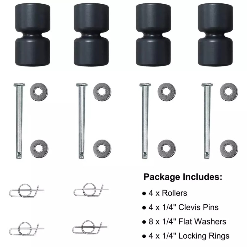 qin629 4 Pack Rollers Pins Washers Rings Replacement for GMNR925