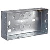 Merriway BH04062 35mm (1.3/8 inch) Depth Double 2-Gang Metal Flush