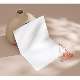 4x6"Plain White Folding Tent Cards (Set of 50)-8x6"Folds to 4x6"- Simple Blank Card Stock for Writing, Stamping, Drawing - Make Your Own Note, Thank You Cards