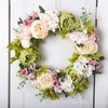 Artificial Peony Wreath Rattan Silk Cloth Simulation Decorative Front Door