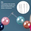 SmallCat 4 Pcs Metal Beading Needles, Steel Bead Crochet Hook,