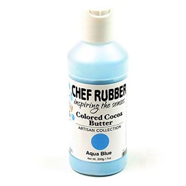 Chef Rubber Cocoa Butter, Artisan Collection - Aqua Blue, 7 Ounce