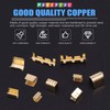Glarks 525Pcs U Shape Copper Wire CrimpTerminal Assortment Set Non-Insulated