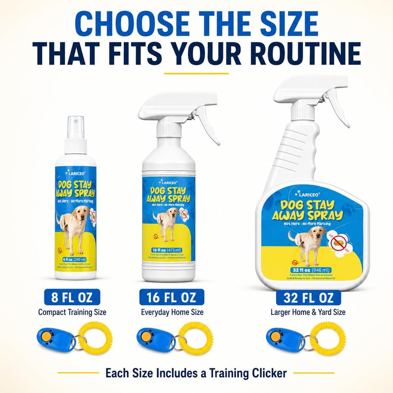 LARICEO Dog Training Area Support Spray for Rugs and Furniture,
