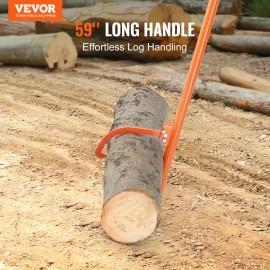 R&D Hardware Cant Hook Tool 59 in Heavy Duty Steel Log Roller Forestry Logging Tools - 59 in & Iron Handle
