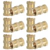 PATIKIL 20 Pcs Threaded Inserts Heat Set, 1/4"-20x12.7x8mm Female Brass