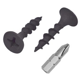 (Pack of 700) Black Phosphate Carbon Steel 3.5 x 19mm Drywall Screws Wood Screws Phillips Bugle Head Chipboard Fasteners (700, 3.5 x 19mm)