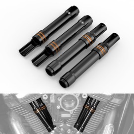 NICECNC Orange Tappet Housings Pushrod Covers Tappet Cover Compatible with Harley Fat Boy FLFBS 114 2018-2024, Road King FLHR 2017-2024, Replacement for 25700488, See Fitment