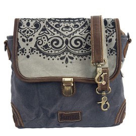 Sunsa Damen Tasche,Messenger Bag, Umhängetasche, Canvas Handtasche, Klein Crossbody Schultertasche, Geschenk Ideen für Frauen/Mädchen. schwarz grau