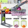 14-in-1 Vegetable Chopper w/Container, Multifunctional Veggie Cutter w/Dicer, Slicer, Shredder