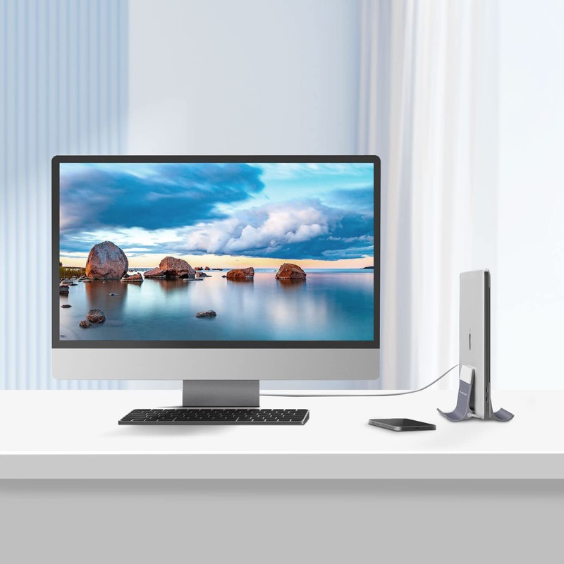 ORICO NPB2-GY Laptop Stand, Vertical Stand, Gravity Lock, Storage Holder,