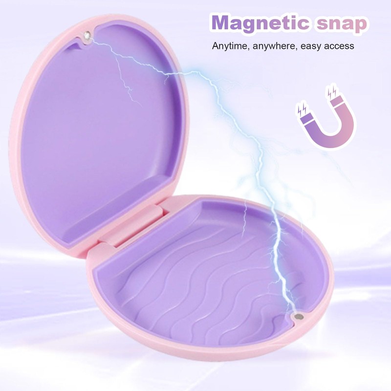 EUPSIIU 2 pieces braces box, retainer case, denture box, mouth