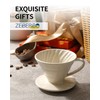 ZEBERBO Pour Over Coffee Maker, Single Cup Ceramic Coffee Dripper,