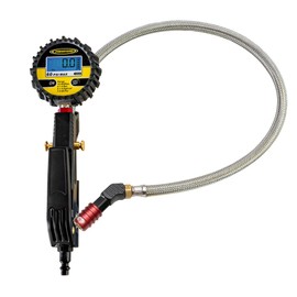 Power Tank HD Tire Inflator Gauge - 60 psi Back-lit Digital - Push-to-Lock Chuck, 2 ft Hose, Ventoso Body