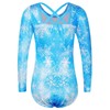 BAOHULU Gymnastics Leotards for Girls Long Sleeve Sparkly Dance Outfit