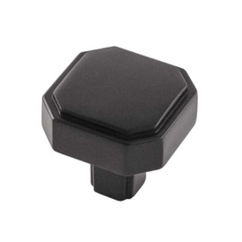 Belwith-Keeler Monroe Collection Knob 1-5/16 Inch x 1-5/16 Inch Matte Black Finish