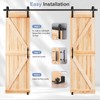 EaseLife 8 FT Double Sliding Barn Door Track and Handle